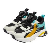 哈比熊童鞋春秋儿童运动鞋旋钮扣男童跑鞋透气轻便中大童鞋AS7806 黑白29码 黑白(旋转扣)