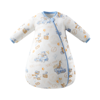 贝肽斯 婴儿恒温睡袋 猫肚棉x保暖格兰城邦 M码