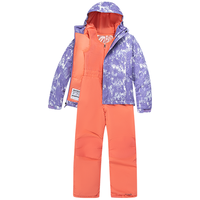 Columbia 户外女大童连体裤滑雪套装儿童防风保暖夹棉夹克外套+长裤