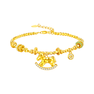 PLUS会员：周大生 生肖马手链女款可爱百搭马年本命年手链