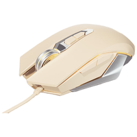 惠普（HP）M220有线鼠标鼠标垫套餐 游戏电竞鼠标可自定义宏程笔记本台式机鼠标 奶茶色静音