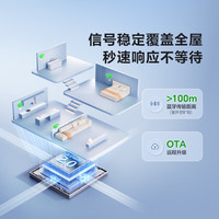 公牛（BULL）灵犀超薄智能开关面板 接入米家系统 支持小爱语音控制暮雪白 【智能