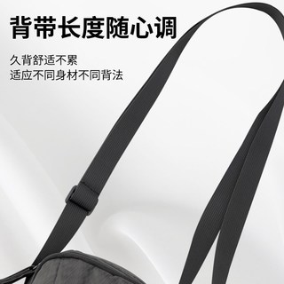 李宁 LI-NING斜挎包运动单肩背包男款胸包大容量女款户外帆布腰包 标准白【防水/耐磨/多隔层】041 均码