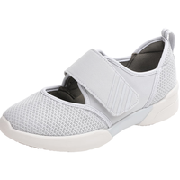 盼洁Pansy日本春款健步鞋平底防滑女拇外翻宽脚胖脚中老年人休闲鞋HD7810 灰色 38