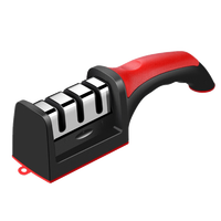 迪普尔磨刀四段磨刀器厨房磨菜刀工具家用多功能快速磨刀器  四段磨刀器【红色】