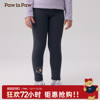 PawinPaw卡通小熊童装秋冬女童加绒针织裤休闲打底裤舒适