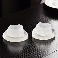 玻璃品茗杯小功夫茶杯套装家用茶道主人杯个人日式白黄清酒杯