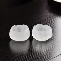 玻璃品茗杯小功夫茶杯套装家用茶道主人杯个人日式白黄清酒杯