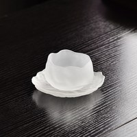 玻璃品茗杯小功夫茶杯套装家用茶道主人杯个人日式白黄清酒杯