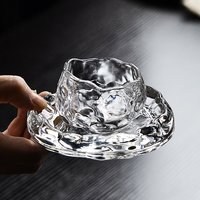 玻璃品茗杯小功夫茶杯套装家用茶道主人杯个人日式白黄清酒杯