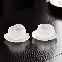 玻璃品茗杯小功夫茶杯套装家用茶道主人杯个人日式白黄清酒杯