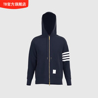 TB连帽卫衣外套男女情侣款春秋新款宽松百搭连帽衫tb拉链纯棉开衫 藏青色