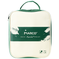 马可（MARCO）直液式丙烯马克笔72色帆布包收纳专业不透色可叠色水彩笔女孩儿童小年货圣诞颜料画笔