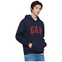 盖璞（GAP）男女装2025秋季新款LOGO抓绒宽松连帽套头卫衣休闲上衣