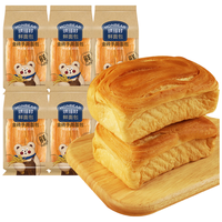 烘焙村早餐面包糕点心休闲零食 金砖手撕面包85g*6袋 【金砖耐撕】手撕面包85g*6袋