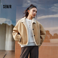 Semir/森马 仿麂皮仿羊羔毛 女士外套 斜挎包