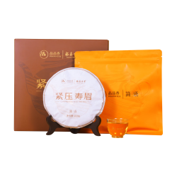 品品香 品香 茶叶 福鼎白茶2023年原料寿眉茶饼250g 简语白茶饼 礼盒装 单饼装-京仓直发
