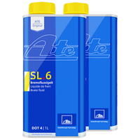 ATEDOT4刹车油全合成制动液SL6干沸点265℃/湿沸点175℃1L两瓶装