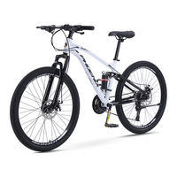 凤凰(Phoenix)山地自行车男女青少年车顺泰变速成人越野软尾山地车 霸王龙 软尾双减震/内走线/雪山白辐条轮 24英寸【适合145-175CM】 30速