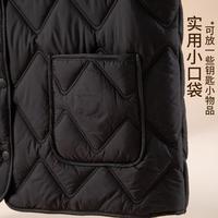 雪中飞 简约百搭女短款保暖背心双口袋百搭开衫打底夹层保暖马甲背心女