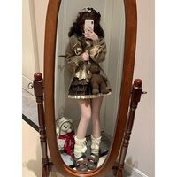 慕伊铭 薄巧毛衣三件套巧克力新配色短裙花边上衣甜蜜梦境2025秋季新款 咖巧色开衫+上衣+