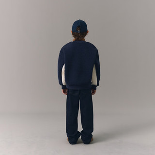 盖璞【大小童同款】男童远红外发热仿羊羔绒卫衣593916 海军蓝 150 cm(12-13岁)亚洲尺码