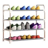 乐丽欣鞋架门口多层简易拖鞋架子出租房客厅组装（好安装）加固型A