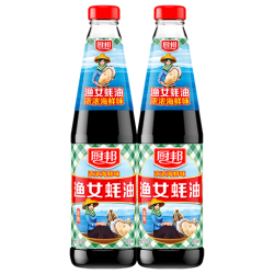 厨邦 渔女蚝油 700g*2瓶  优质蚝汁 炒蘸拌烤提鲜调料自营