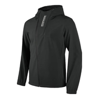 斯凯奇（Skechers）运动冲锋衣2023男款防水连帽外套加绒保暖运动服 P423M151-0018碳黑 XL