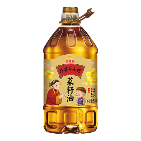 金龙鱼 食用油 外婆乡小榨巴蜀风味菜籽油 5L 非转压榨 5L*1桶