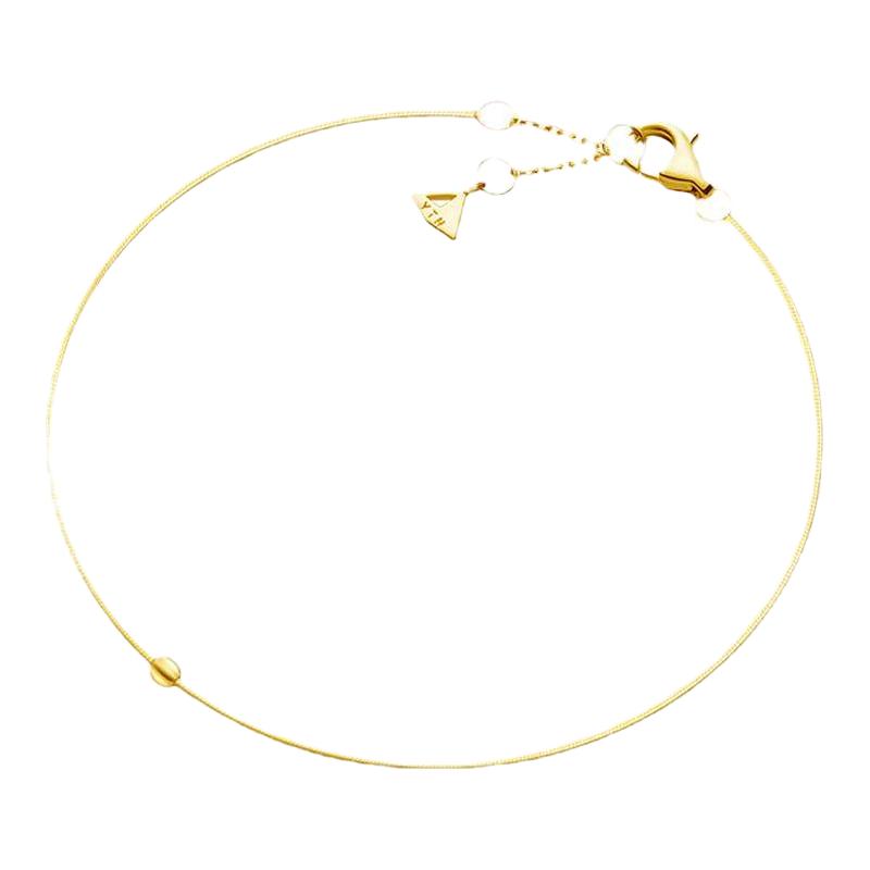 YIN 隐 「易」系列 100B2 简约18K黄金手链 17cm