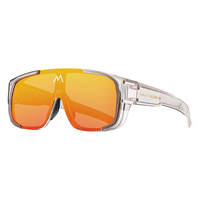 猛士骑行眼镜男户外运动墨镜近视套镜女专业跑步太阳镜防风沙护目镜M1 雾隐流光灰