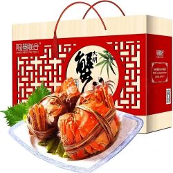 阳澄联合 鲜活大闸蟹现货公4.0-4.3两 母3.0-3.3两 4对8只螃蟹海鲜礼盒