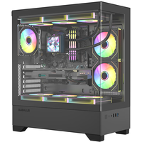 大水牛（BUBALUS）玄之境黑色 无立柱海景房电脑主机箱（支持ATX主板/360水冷位/钢化玻璃/长显卡/垂直风道） 玄之境黑ATX海景房/360水冷位