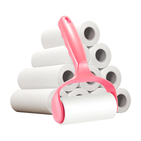 MR 妙然 1器+6卷粘毛滚筒粘毛器可撕式衣服除毛粘尘纸除尘器宠物毛发吸尘器