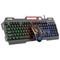 灵蛇 MK210 铁灰版 有线键鼠套装 银灰色