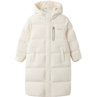 asics亚瑟士童装2024年冬季羽绒服长款保暖特氟龙三防外套厚 106米白色 175cm