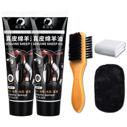 易洁亮 鞋油套装5件黑色擦鞋神器皮鞋保养皮具护理上光皮鞋油