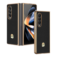 U&G 真皮奢华高端 三星Galaxy Z Fold3手机壳 尊贵黑 牛皮
