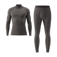 蕉内热皮501+男女士保暖内衣套装秋冬多领型秋衣秋裤打底衫内搭肌底衣 【高领】山川灰-男士 L