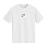 马克华菲【刺绣】短袖T恤男2024春夏圆领纯色印花休闲百搭潮流时尚t恤 801米白 S
