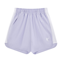 乔丹QIAODAN童装儿童运动裤2024夏季女童运动短裤梭织速干裤子 鸢尾蓝 120CM