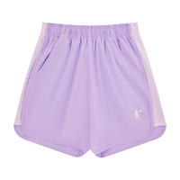 乔丹QIAODAN童装儿童运动裤2024夏季女童运动短裤梭织速干裤子 雪紫 160CM