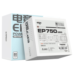 爱国者 EP750 额定750W 80Plus白牌 白色 全模组电源