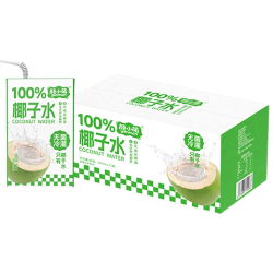 颜小萌 椰子水 电解质果汁饮料 西瓜汁 芭乐茉莉汁 椰子水饮料250ml*10盒装 1箱