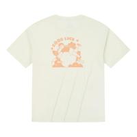 361°运动t恤男女同款2024夏季速干宽松舒适休闲上衣星期T圆领短袖 奶糖白 S