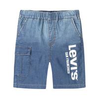 LEVI 's李维斯童装24夏季新款儿童渐变牛仔短裤男童休闲梭织裤子 河床蓝 160/69(XL)