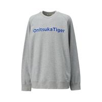 Onitsuka Tiger鬼塚虎运动卫衣套头衫圆领男女运动长袖卫衣 花灰色 L
