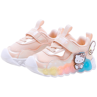 凯蒂猫 Hello Kitty 童鞋女童闪灯跑鞋宝宝带灯发光运动鞋儿童小灯鞋6833粉色23 23码适合脚长13.1-13.6cm