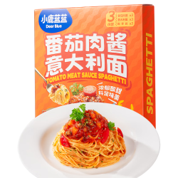 小鹿蓝蓝 儿童早餐面条 番茄肉酱意大利面270.6g意面3岁+宝宝面条0防腐剂